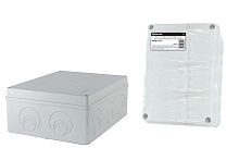 Коробка распаячная ОП 240х195х90мм, крышка, IP55, мон. плата, каб. ввод. d28-3 шт., d37-2 шт., ТДМ          