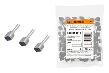 Наконечник штыревой втулочный изолированный (двойной) НШвИ (2) 4,0х12 серый (100 шт) TDM												          