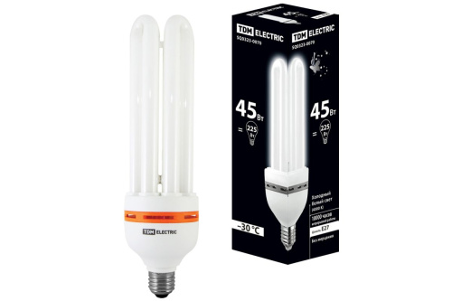 Лампа энергосберегающая 45Вт Е27 4200К КЛЛ-4U ТДМ                                        