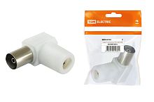 Гнездо TV антенное угл. белое без пайки, инд. упаковка ТДМ          