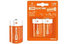 Элемент питания LR20 D Alkaline 1,5V BP-2 (в упак - 2 шт) ТДМ          