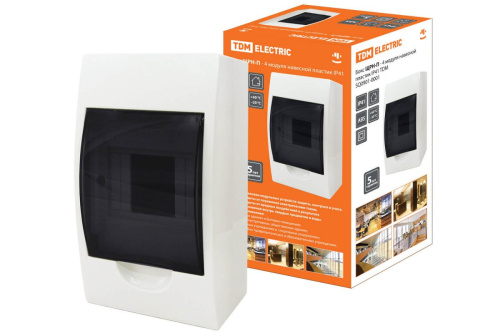 Бокс пластиковый ЩРН-П-4 112х200х92 IP41 ТДМ (заменен на SQ0901-0070)                                        
