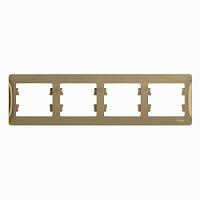 Рамка GLOSSA 4м титан, горизонтальная (упак-15 шт) SchE          