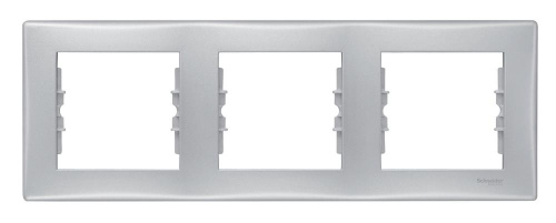 Рамка Sedna 3м алюминий горизонтальная (упак-20шт) SchE                                         фото 4                    