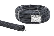 Труба гофрированная ПВХ с зондом 20 (100м) легкая народная черная ТДМ          