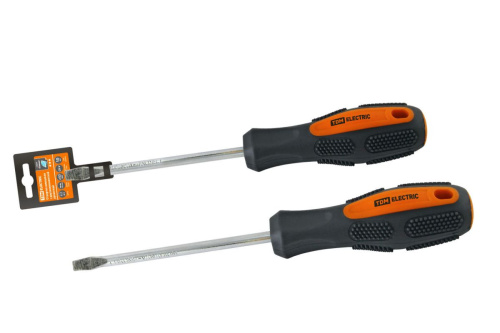 Отвертка шлицевая двухкомпонентная, CR-V тип SL5.0x150, серия "Алмаз" ТДМ                                        