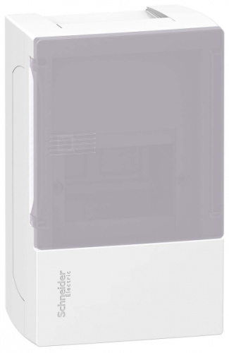 Бокс MINI PRAGMA IP40 1ряд/4мод.нав.дым. дв. SchE MIP12104T                                         фото 3                    
