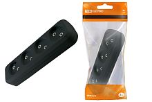 Колодка розеточная 4 гнезда 2П б/з 10А 250В черная ТДМ          