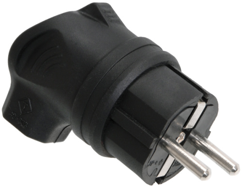 Вилка угловая каучук 2Р+РЕ 16А 250В IP44 ОМЕГА ИЭК                                        