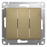 Выключатель с/у GLOSSA 3кл титан, механизм IP20 10А (упак-20шт) SchE          
