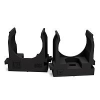 Крепеж-клипса для труб для монтажного пистолета черная в п/э d25 мм (100шт/700шт уп/кор) Промрукав          