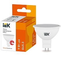 Лампа светодиодная   9Вт Gu5.3 MR16 3000К ИЭК          