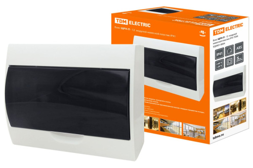 Бокс пластиковый ЩРН-П-12 255х200х95 IP41 ТДМ (заменен на SQ0901-0074)                                        