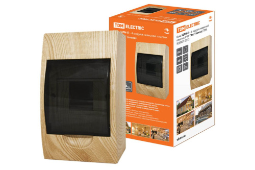 Бокс пластиковый ЩРН-П-4 112х200х92 IP41 Эко сосна ТДМ                                        