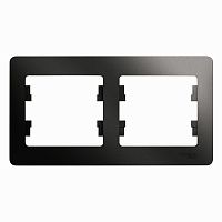 Рамка GLOSSA 2м антрацит, горизонтальная (упак-30шт) SchE          