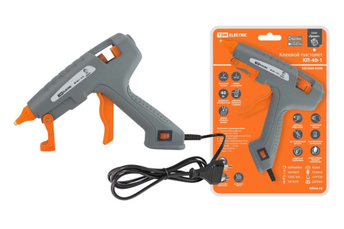 Клеевой пистолет КП-40-1, 7 мм, подставка, выключатель, шнур 1,3 м, 40 Вт, Т=220 С "Гранит" ТДМ                                        