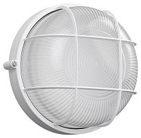 Светильник НПП  60Вт Е27 НПП1302 белый круг с решеткой, инд/упак IP54 ИЭК           