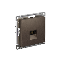 Розетка c/у AtlasDesign RJ45 1м мокко механизм кат.5E (комп.) (упак-5шт) SchE          