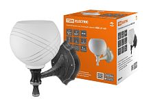 Светильник НББ 21-60-1322 УХЛ4 (черный под серебро, плафон полушар "параллели") ТДМ          