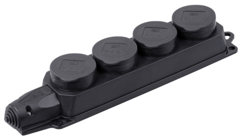 Розетка четырехместная с заглушками каучук 2Р+РЕ 16А 250В IP44 ОМЕГА ИЭК                                        