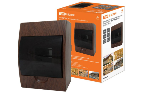 Бокс пластиковый ЩРН-П-6 148х200х95 IP41 Эко бук ТДМ                                        