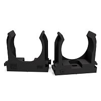 Крепеж-клипса для труб для монтажного пистолета черная в п/э d32 мм (25шт/500шт уп/кор) Промрукав          