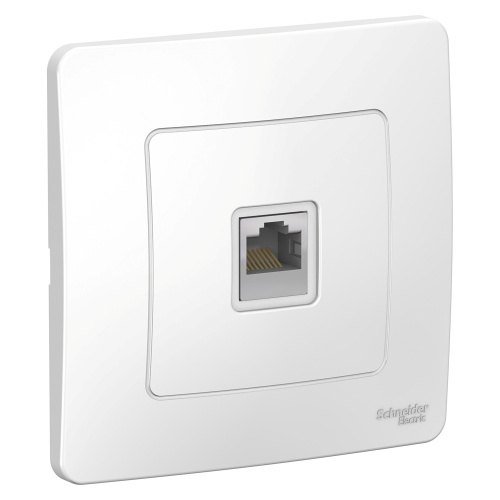 Розетка с/у Бланка RJ45 1м белый в сборе кат.5E (комп.) (упак-10шт) SchE                                        