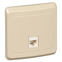 Розетка с/у Этюд RJ45 1м кремовый кат.5e (комп.) U/UTP (упак-10шт) SchE          